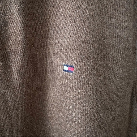 Tommy Hilfiger Chocolate Brown Golf Shirt Slim Fit - Large - Picture 3 of 8